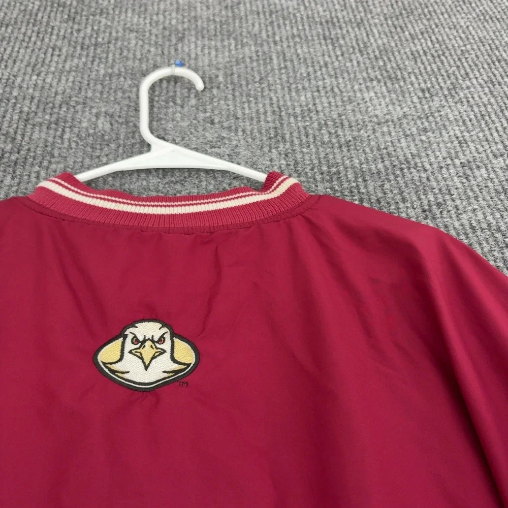 Vintage Boston College Reebok Pullover Jacket Mens XL Maroon Polyester V Neck